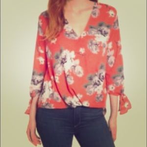 Coral Nordstrom blouse